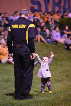 Fans of all ages and sizes were in attendance. 