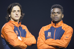 (Left) Alex Halis and Chris Nanco have been teammates for years. Now they've brought their chemistry to SU's soccer program and are difference-makers. 