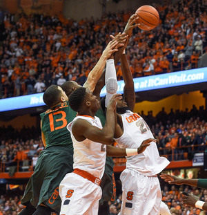 Syracuse is one of the best rebounding teams in the country, but it will have a tough test against No. 15 North Carolina, the second-best in the nation in boards. 