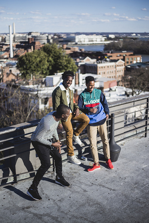 (Center) Jelani Williamson and (Right) Zachary Currie, both sophomores at Georgetown University, created the website 