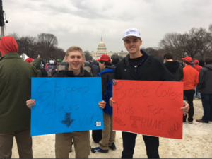 Students from the University of Tennessee support Donald Trump. 