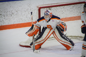 Senior goalie Abbey Miller surrendered five goals in Syracuse's first loss of the season. 