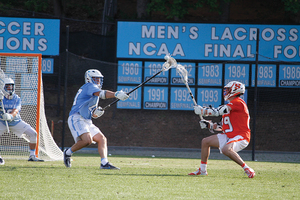 Stephen Rehfuss, pictured last season against North Carolina, is part of the less-experienced players making a mark on SU's offense. 