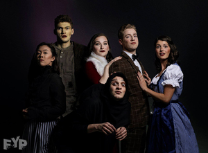 Victoria Munley, AJ Seymour, Dannielle Hibshman, Christian Arma, Billy Loveman and Yasmine Chahine star in First Year Players’ production of “Young Frankenstein” this weekend. 