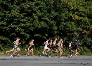 It was Syracuse's distance runners, pictured during cross country season, that got SU off to a good start on Thursday with strong 10K performances. 