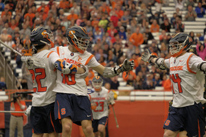 Syracuse used seven second-half goals to erase an early deficit against Army.