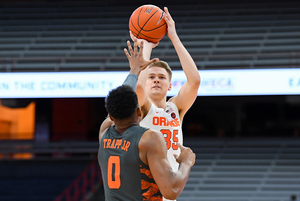 Buddy Boeheim's averaging 25.3 points per game in the month of March so far.