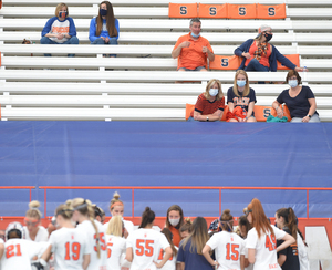 Parents of players could attend a women's lacrosse game for the first time this season on April 10.