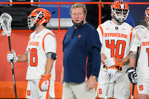 Syracuse fell one spot in the rankings after allowing 14 goals to unranked Robert Morris on Friday.