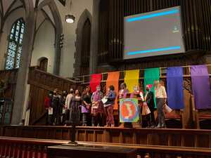 The members of Women’s March Syracuse received awards from U.S. Senator Charles Schumer and Governor Kathy Hochul for their work to further women’s rights in Syracuse during the event.