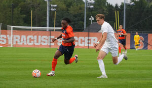 No. 1 Syracuse's relentless attack helped it defeat Binghamton 3-0 for its second win of the year.