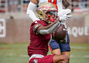 Keon Coleman torched Syracuse's secondary for nearly 250 all-purpose yards in a 41-3 blowout victory for Florida State.