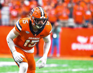 Despite leading the Orange in quarterback pressures, Derek McDonald has a 56.4 Pro Football Focus grade, one of the worst grades on SU’s roster.