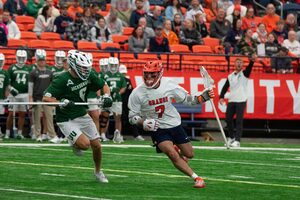 Midfielder Michael Leo dominated with four goals to lead Syracuse’s commanding season-opening win over Jacksonville.