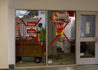 Work continues on room upgrades inside White Hall. Photo taken July 18, 2017