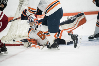 Goalkeeper Abbey Miller made 33 saves on Saturday.