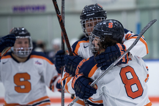 Syracuse's first goal came 44 seconds into the first period.