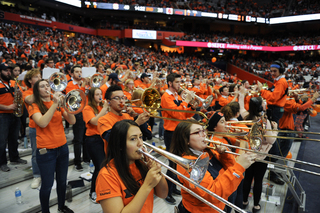 The Syracuse University band played during the game.