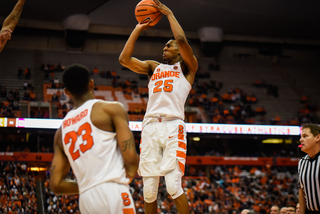 Tyus Battle rises for a jump shot.